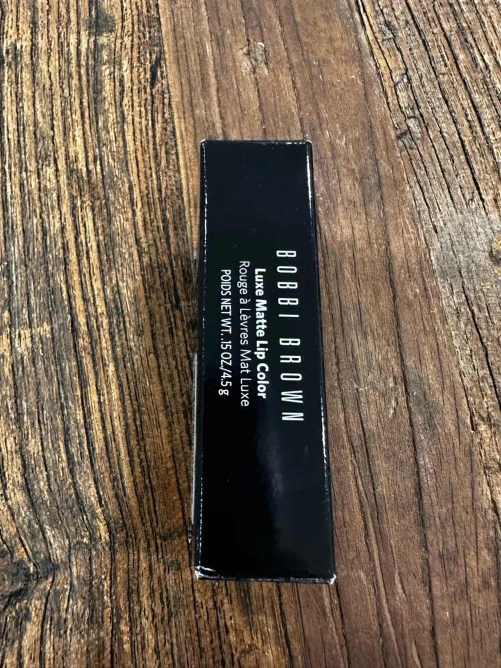 Bobbi Brown Luxe Matte Lip Color in Black Packaging